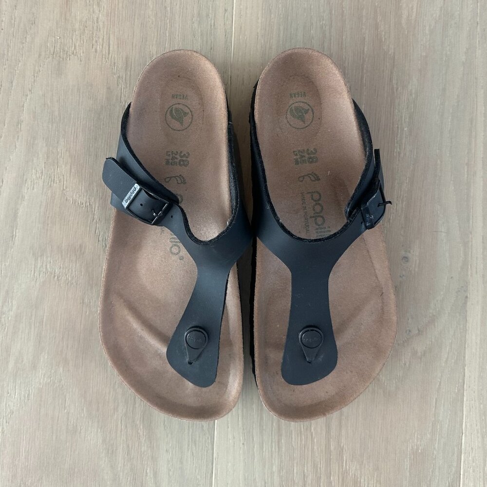 Birkenstock Papillio Gizeh Flex Platform Sandals Size 38, Black. NEW without box